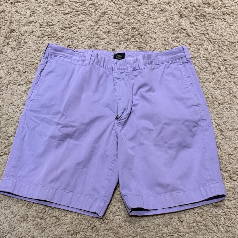 J Crew Men's Stanton Short Chino 36" Waist 9" Inseam Cotton Twill Light Purple